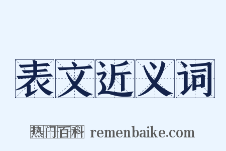 表文近义词是什么意思的图片